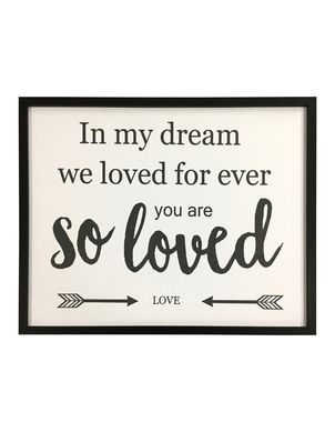 Quadro Frases So Loved 42x52cm Preto e Branco