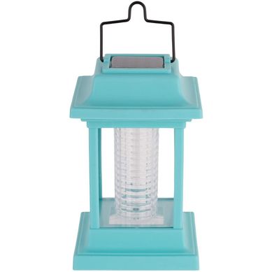 Lanterna Solar para Jardim 9,5x14cm Led Turquesa