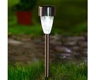Espeto Solar para Jardim 35cm Carrera Led Prata Just Home Colection