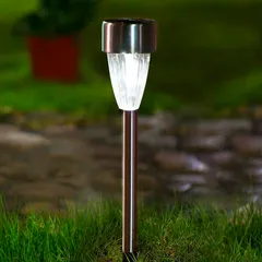 Espeto Solar para Jardim 35cm Carrera Led Prata Just Home Colection
