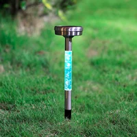 Estaca Solar para Jardim 52cm Glitter Led Cinza