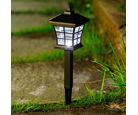Estaca Solar Antiga para Jardim 35cm Led Preto