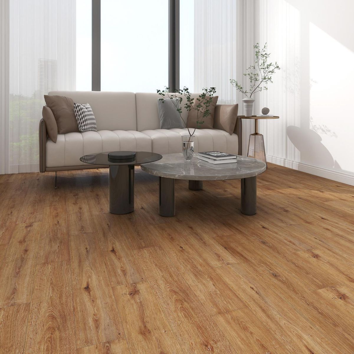 Piso Vinilico Lvt Cola Maple Marron 2mm 15,7x94,2cm Caixa com 2,96m² Holztek, marca Holztek - Foto Principal