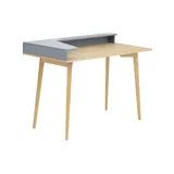 Mesa de Escritório Bay 60x120x75cm Cinza e Bege
