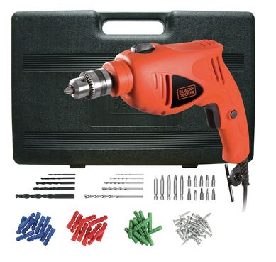 Kit Furadeira de Impacto Mandril 1/2' com 88 Peas 127V Black+Decker