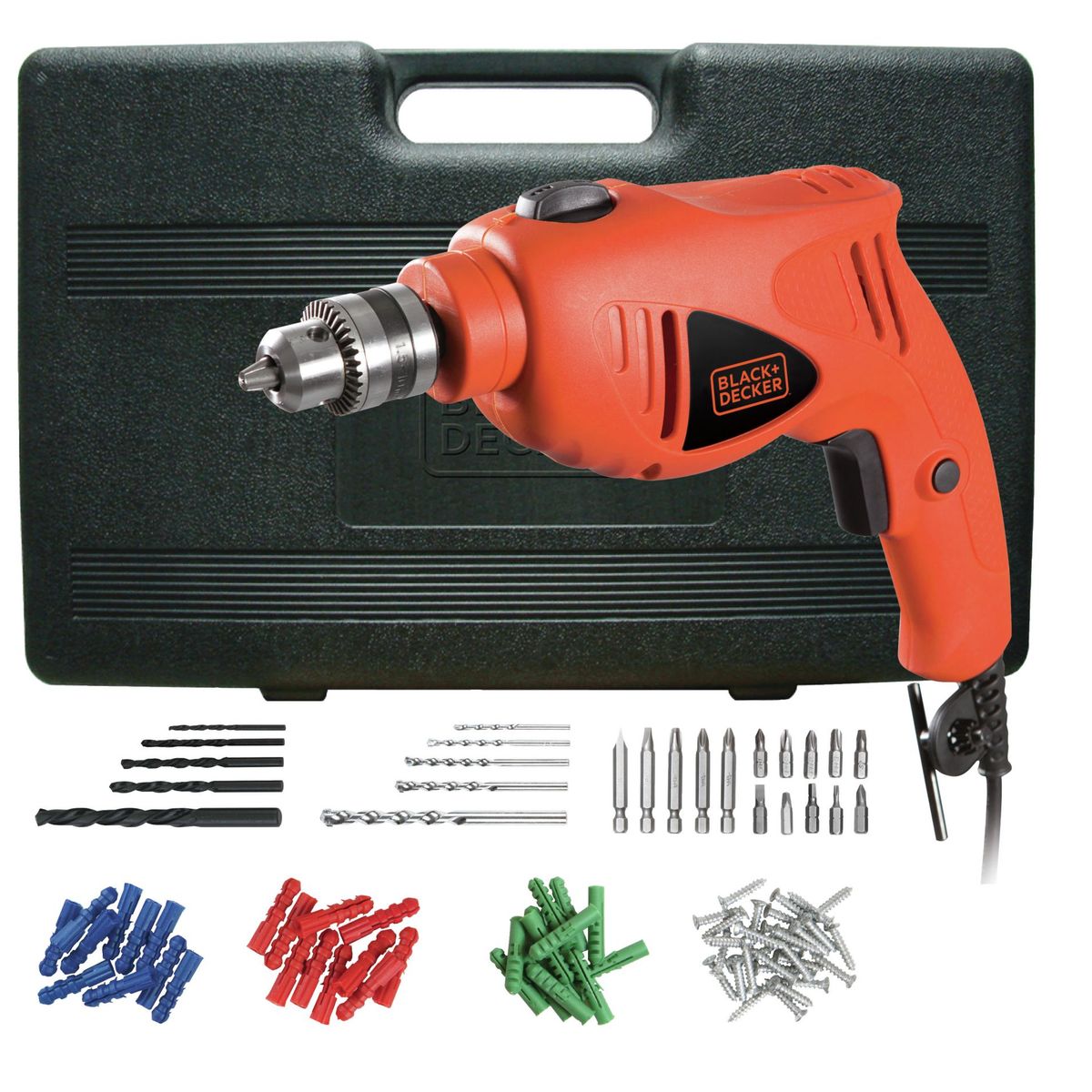 Kit Furadeira de Impacto Mandril 1 2' com 82 peças 127V Black+Decker, marca Black&decker - Foto Principal
