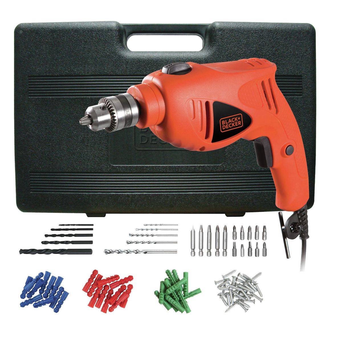 Kit Furadeira de Impacto Mandril 1 2' com 82 peças 127V Black+Decker, marca Black&decker - Foto Principal