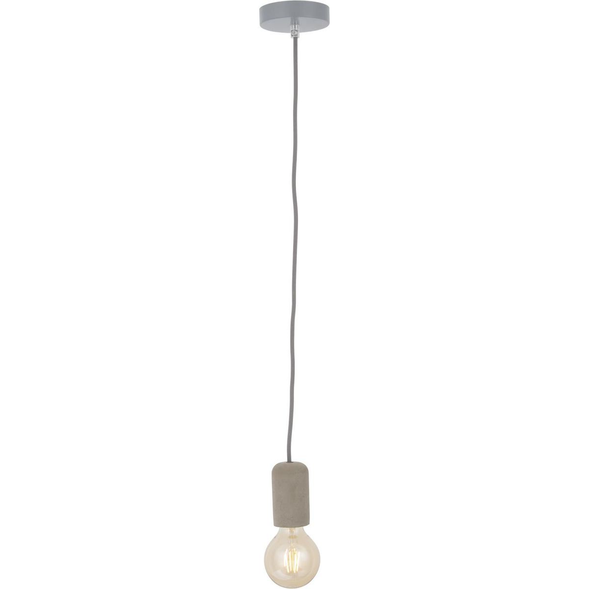 Soquete Decorativo 1 luz E27 Cinza, marca Just Home Collection - Foto 2