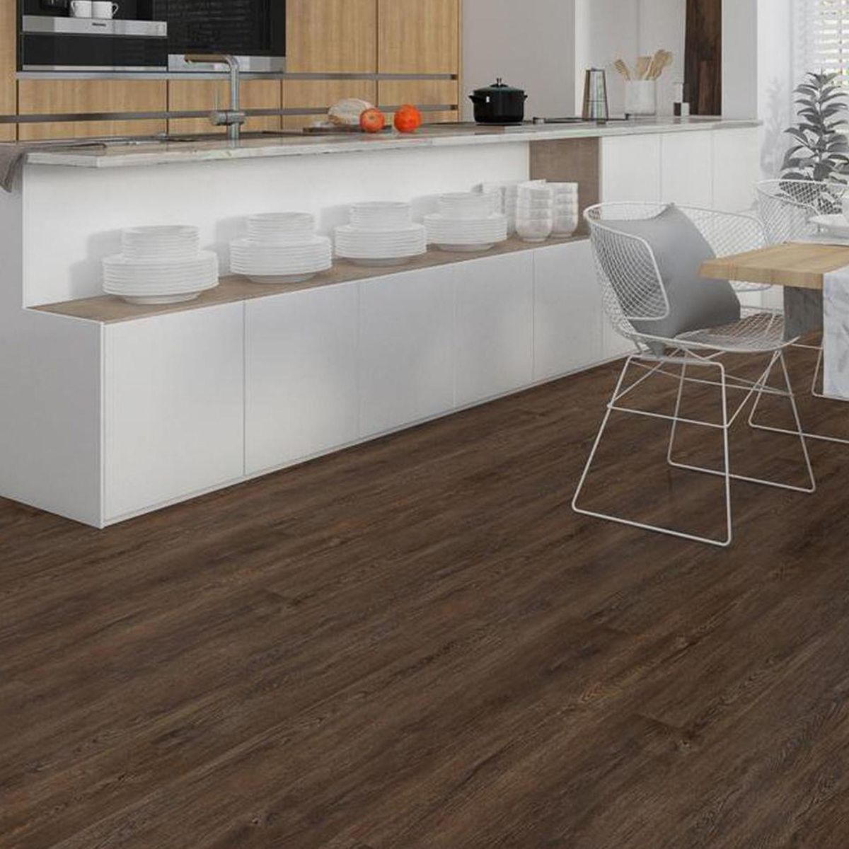 Piso Vinílico Spc Hickory Dark Click 2,2 M² Holztek, marca Holztek - Foto Principal