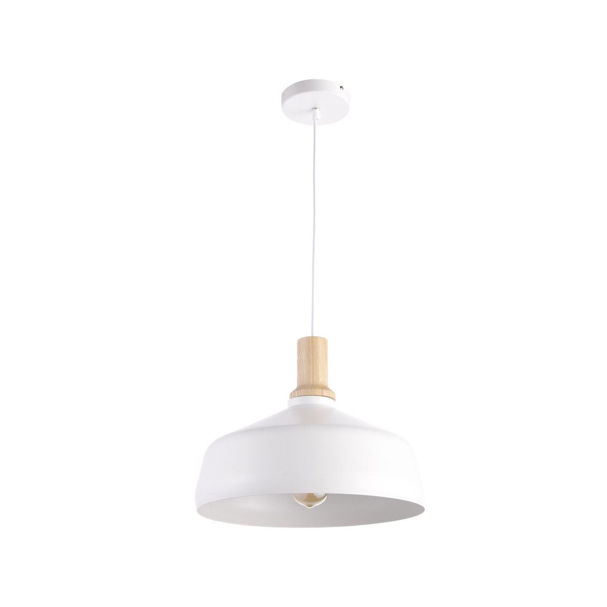 Pendente Moura 1 Lâmpada Branco, marca Just Home Collection - Foto Principal
