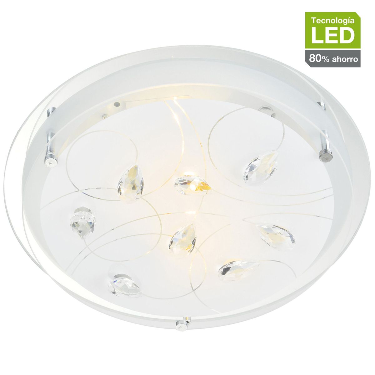 Plafon Led Diamond 31cm Branco, marca Just Home Collection - Foto Principal