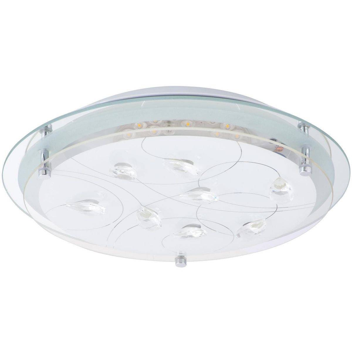 Plafon Led Diamond 31cm Branco, marca Just Home Collection - Foto 2