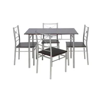 Conjunto de Mesa de Jantar Brasilia Wengue