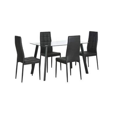 Conjunto Mesa de Jantar Bic 5 Peas Preto
