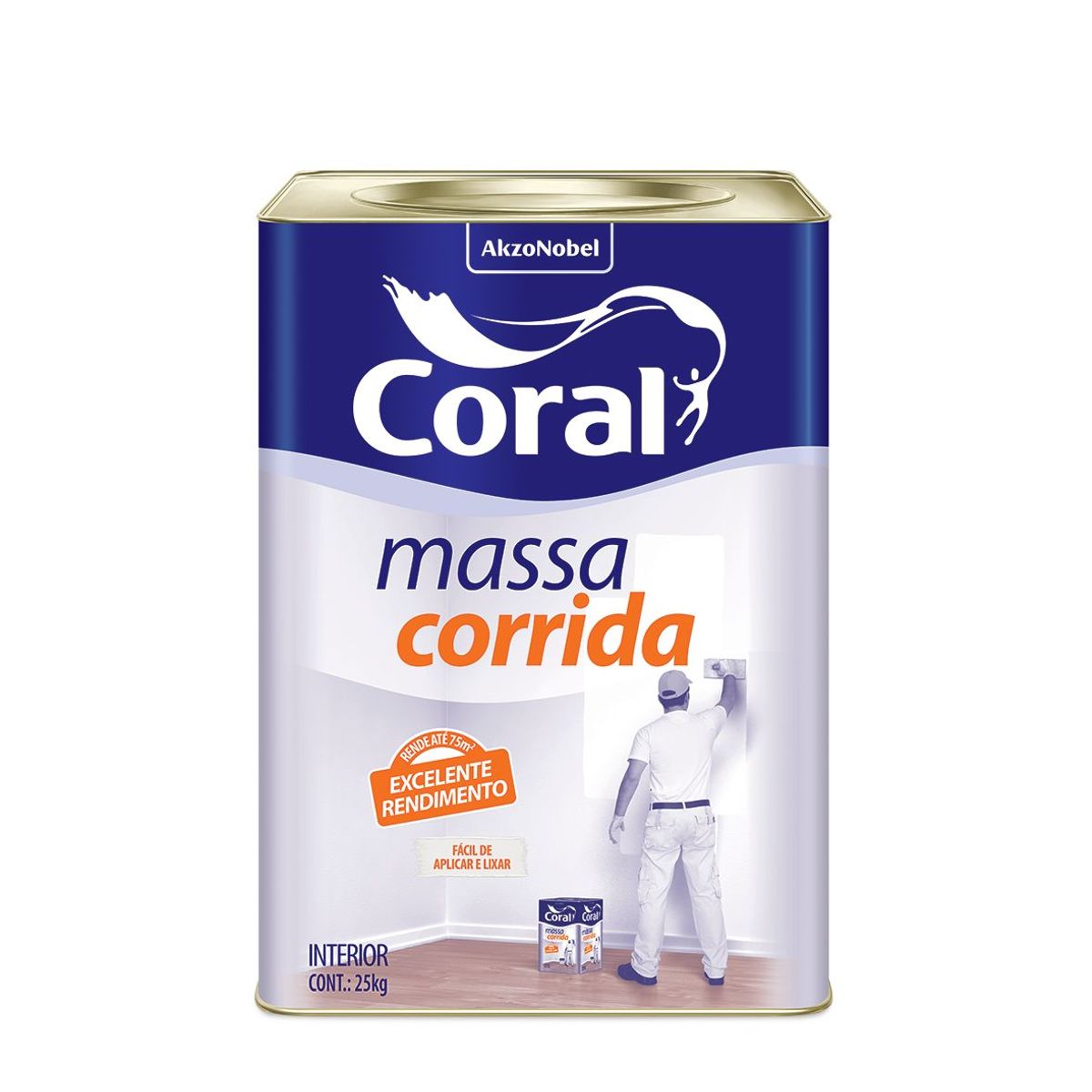 Massa Corrida 25Kg Branco, marca Coral - Foto Principal