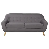 Sofá Wald 3 Lugares 86x188x85 cm Cinza