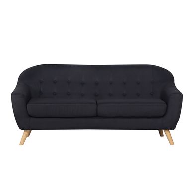 Sof Wald 188x85x86cm 2 Lugares Preto