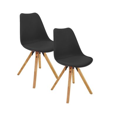 Kit com 2 Cadeiras Eames Leda Cooper Chair Preto