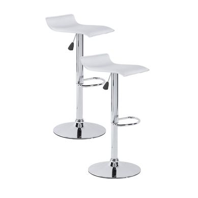 Kit com 2 Banquetas Bar Enzo 65,5x38cm Branco