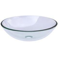Cuba de Vidro Oval 42x42cm Transparente
