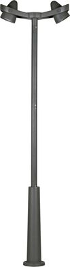 Poste de Led 12W 197,5cm Preto