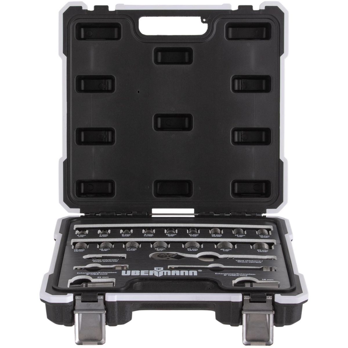 Conjunto de Soquete Universal 3/8' 10mm com 22 Peças, marca Ubermann - Foto Principal