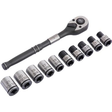 Conjunto de Soquetes Universais 1/2' 13mm com 11 Peas