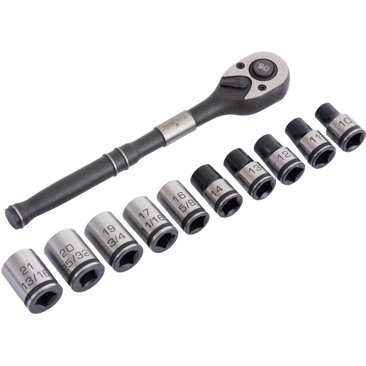 Conjunto de Soquetes Universais 1/2' 13mm com 11 Peças, marca Ubermann - Foto Principal