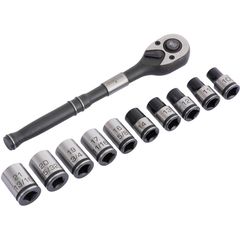 Conjunto de Soquetes Universais 1/2' 13mm com 11 Peças