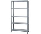 Estante de Metal com 5 Prateleiras Cinza Mega 200x100x40cm 500kg Fisxer