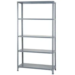 Estante de Metal com 5 Prateleiras Cinza Mega 200x100x40cm 500kg Fisxer