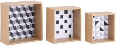 Set 3 Nichos Cubo com Desenho