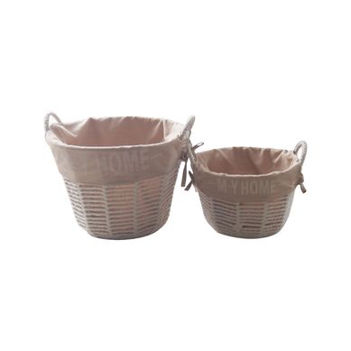 Conjunto com 2 Cestos Fibra Red My Home