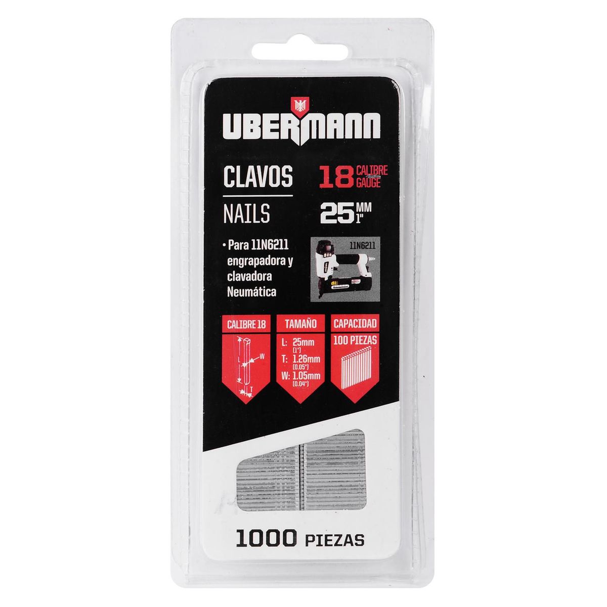 Grampo Bitola 18x25Mm com 1000 Peças Natural, marca Ubermann - Foto 2