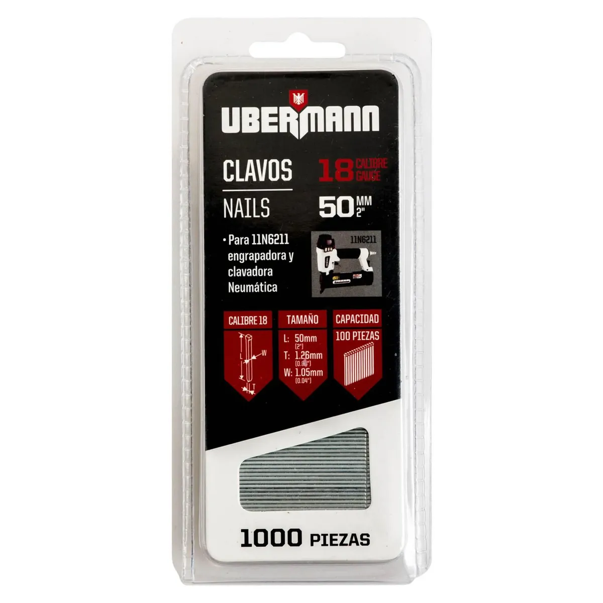 Grampo Bitola 18x50Mm com 1000 Peças Natural, marca Ubermann - Foto 2