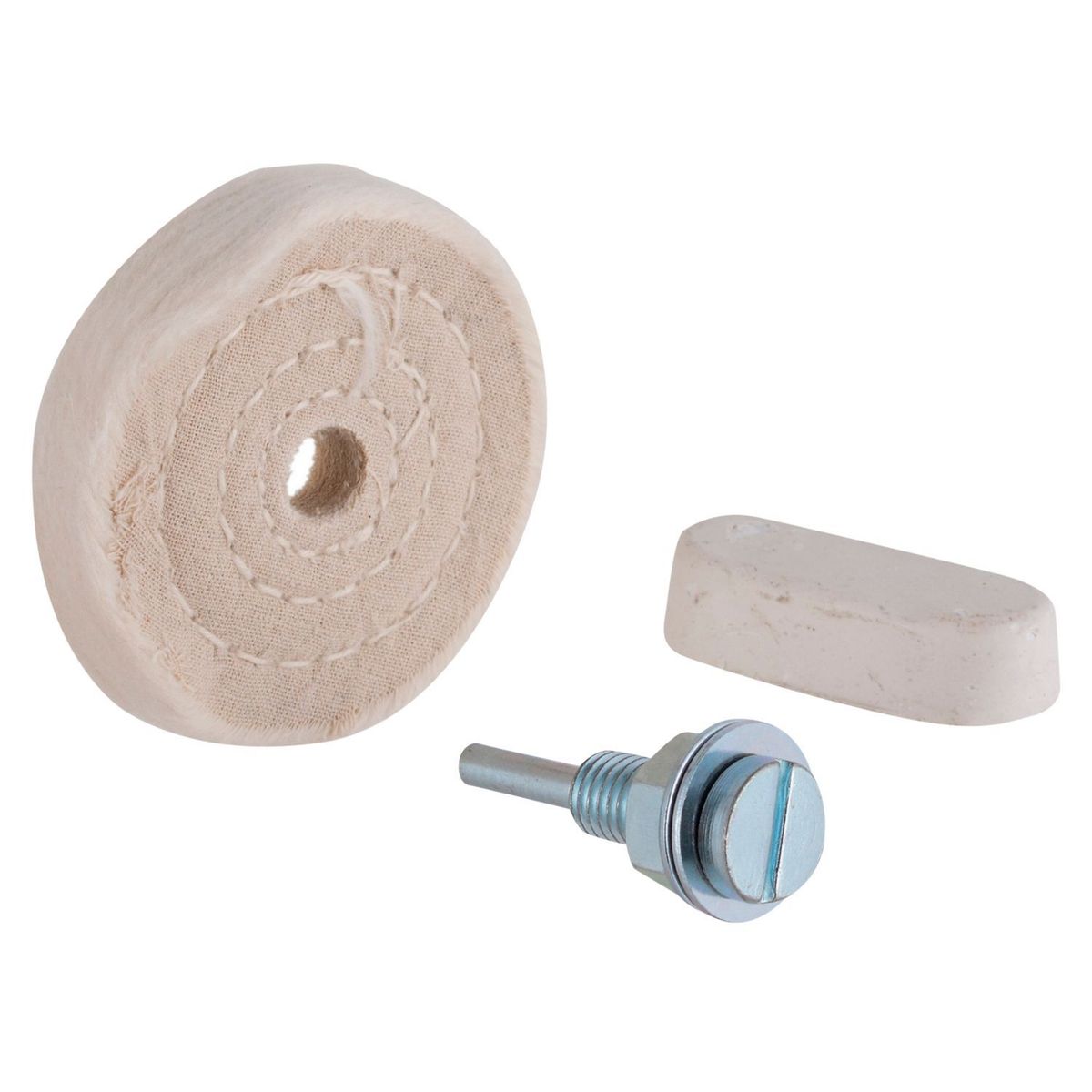 Jogo com 4 Rodas de Polimento 3" Branco Bauker, marca  - Foto Principal