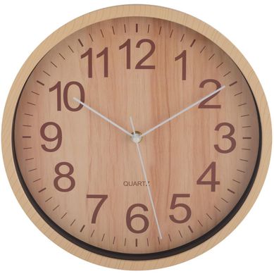Relgio Wooden 29x29cm Natural Marrom