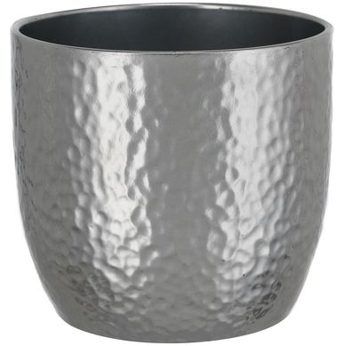 Vaso Cermico Basel 14cm Prata
