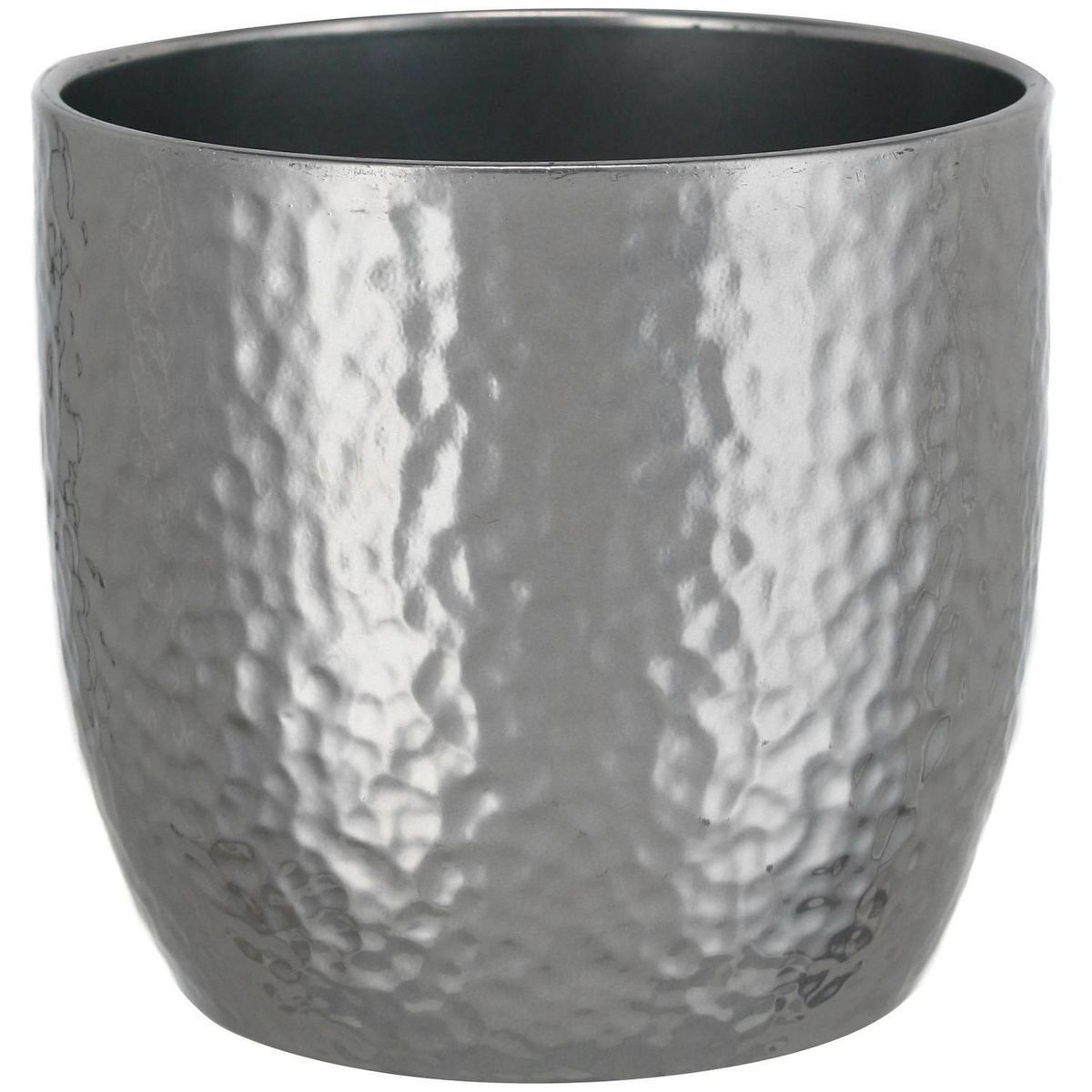 Vaso Cerâmico Basel 14cm Prata, marca Just Home Collection - Foto Principal
