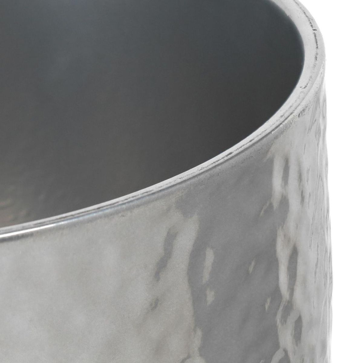 Vaso Cerâmico Basel 14cm Prata, marca Just Home Collection - Foto 2