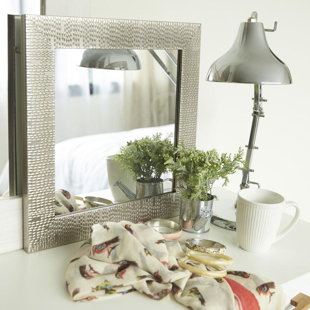 Espelho Deco 40x4cm Prata, marca Just Home Collection - Foto Principal