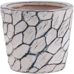 Vaso de Flores em Cerâmica 13x15cm Cinza