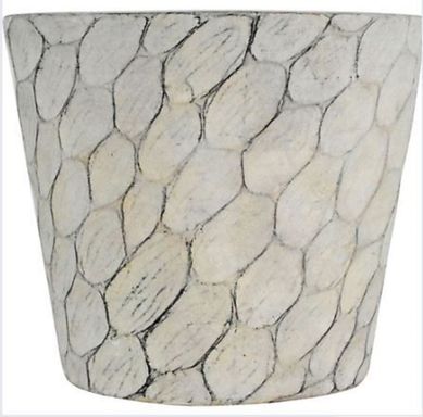 Vaso de Flores em Cermica 21x18cm Cinza