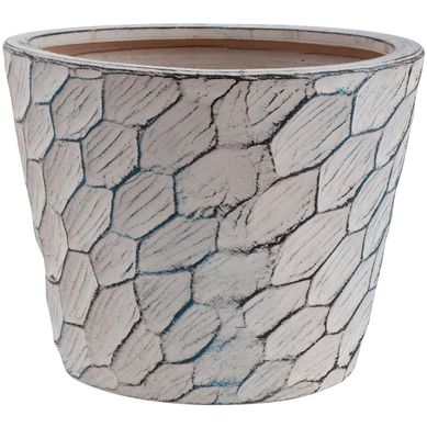 Vaso de Flores em Cermica 23x29cm Cinza