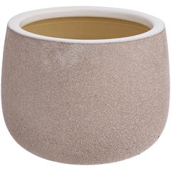 Vaso de Flores em Cerâmica 30x23cm Bege Just Home Collection