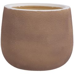 Vaso de Flores em Cerâmica 22x18cm Bege Just Home Collection