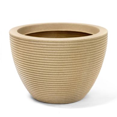 Vaso Riscatto Oval Baixo 22 Areia