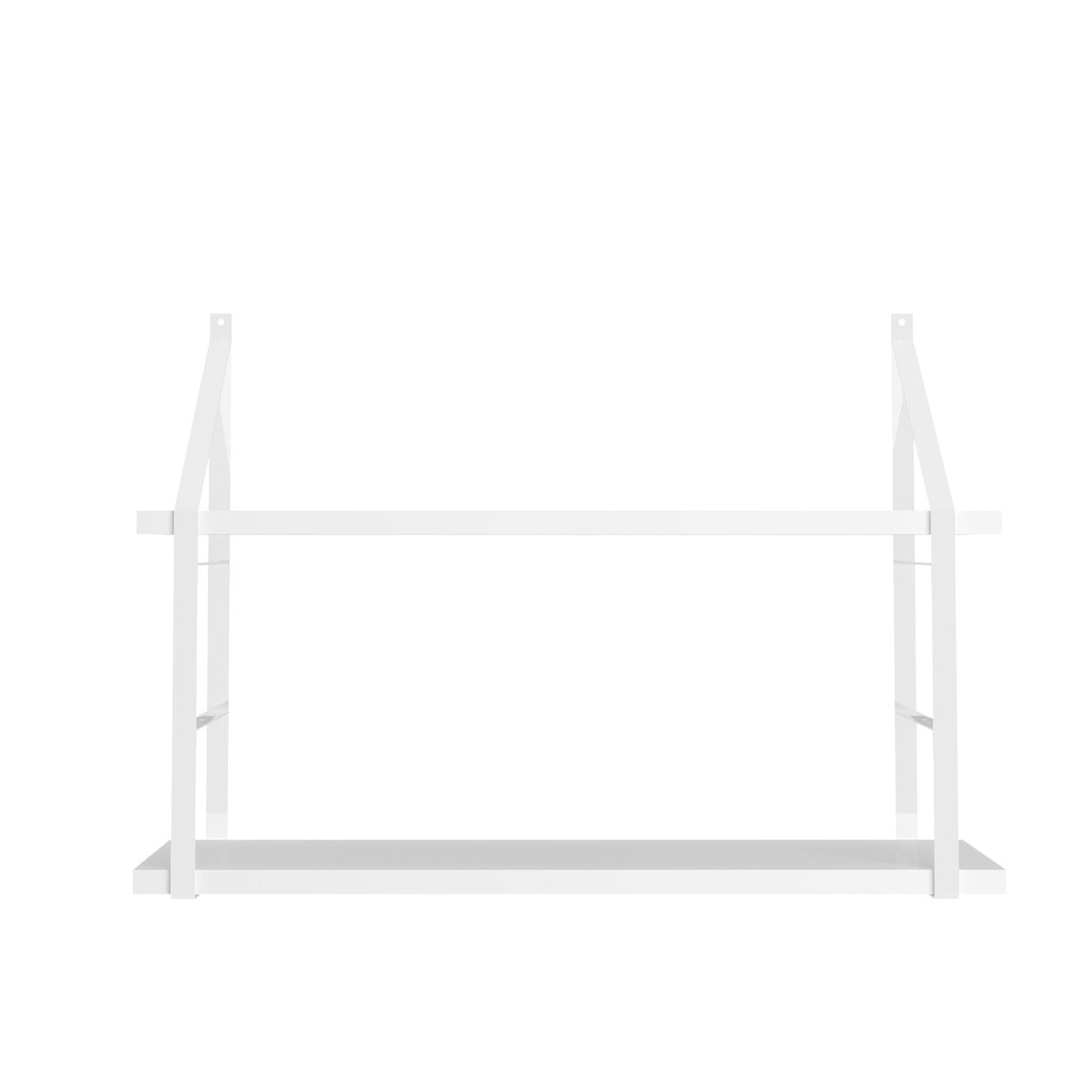 Kit 2 Prateleiras com Suporte 25x90cm Branco, marca Just Home Collection - Foto 2