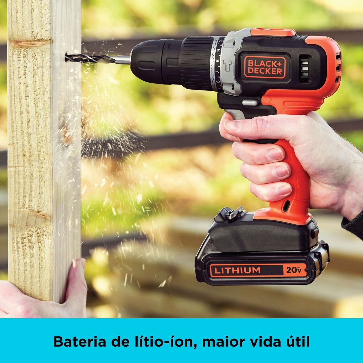 Bateria de Lítio Ion 20V 1,5Ah LD120 Laranja e Preto Black+Decker, marca Black&decker - Foto 2