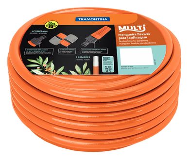 Mangueira Jardim Super Flexvel com Engate 30m Laranja
